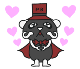 His name!king of panda -Black version- sticker #6432740