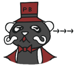 His name!king of panda -Black version- sticker #6432741