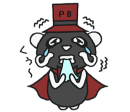 His name!king of panda -Black version- sticker #6432743