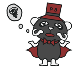 His name!king of panda -Black version- sticker #6432746