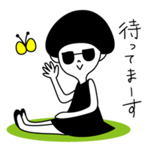 Girl with sunglasses sticker #6433803