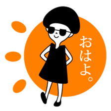 Girl with sunglasses sticker #6433808