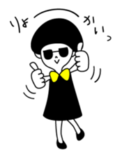 Girl with sunglasses sticker #6433811