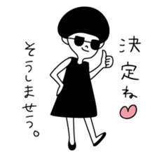 Girl with sunglasses sticker #6433822