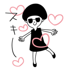 Girl with sunglasses sticker #6433824