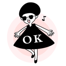 Girl with sunglasses sticker #6433838