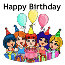 Noo Nui and Gals Gang on school holiday sticker #6433924