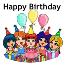 Noo Nui and Gals Gang on school holiday sticker #6433924