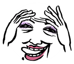 Reaction of the woman face sticker #6434565