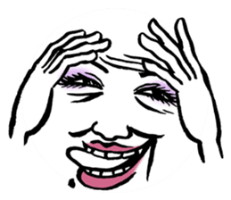 Reaction of the woman face sticker #6434565