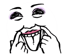 Reaction of the woman face sticker #6434568