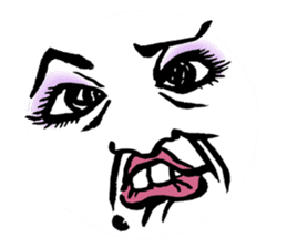 Reaction of the woman face sticker #6434574