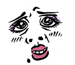 Reaction of the woman face sticker #6434575