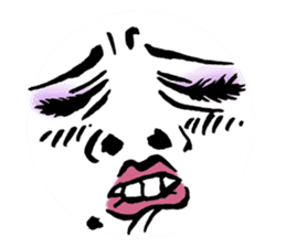 Reaction of the woman face sticker #6434576