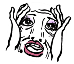 Reaction of the woman face sticker #6434582