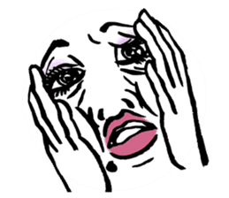 Reaction of the woman face sticker #6434584