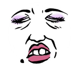 Reaction of the woman face sticker #6434587