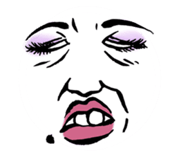 Reaction of the woman face sticker #6434587
