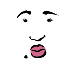 Reaction of the woman face sticker #6434589