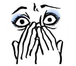 Reaction of the woman face sticker #6434591