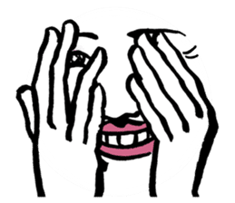 Reaction of the woman face sticker #6434592