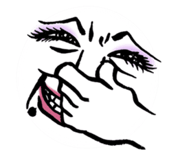 Reaction of the woman face sticker #6434596