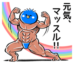 Muscle bird sticker #6435530