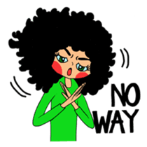 Ai Yong Ai Yong, curly hair girl sticker #6435803