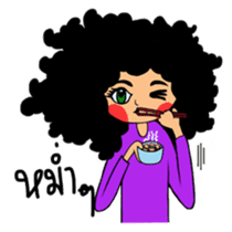 Ai Yong Ai Yong, curly hair girl sticker #6435806