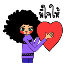 Ai Yong Ai Yong, curly hair girl sticker #6435807