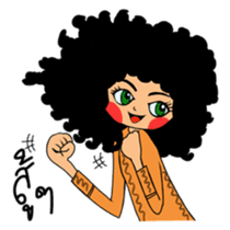 Ai Yong Ai Yong, curly hair girl sticker #6435811