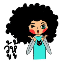 Ai Yong Ai Yong, curly hair girl sticker #6435825
