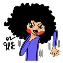 Ai Yong Ai Yong, curly hair girl sticker #6435828