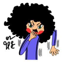 Ai Yong Ai Yong, curly hair girl sticker #6435828