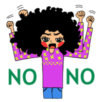 Ai Yong Ai Yong, curly hair girl sticker #6435830