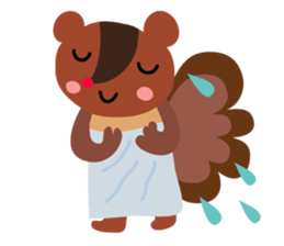 Daily life of animal and a fairy. (E) sticker #6438393