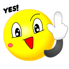 kawaii Smiley Face 3D(Greeting/English)