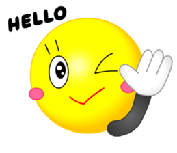 kawaii Smiley Face 3D(Greeting/English) sticker #6438801