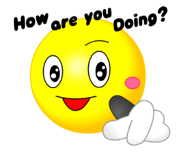 kawaii Smiley Face 3D(Greeting/English) sticker #6438807