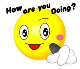 kawaii Smiley Face 3D(Greeting/English) sticker #6438807