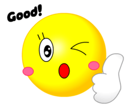 kawaii Smiley Face 3D(Greeting/English) sticker #6438808