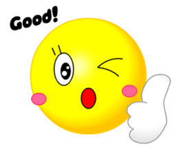 kawaii Smiley Face 3D(Greeting/English) sticker #6438808