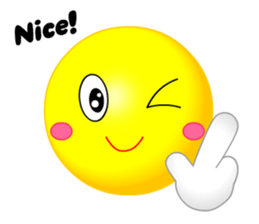 kawaii Smiley Face 3D(Greeting/English) sticker #6438809