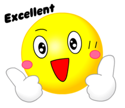 kawaii Smiley Face 3D(Greeting/English) sticker #6438810