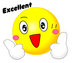 kawaii Smiley Face 3D(Greeting/English) sticker #6438810