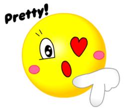 kawaii Smiley Face 3D(Greeting/English) sticker #6438815