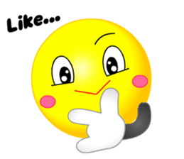 kawaii Smiley Face 3D(Greeting/English) sticker #6438817