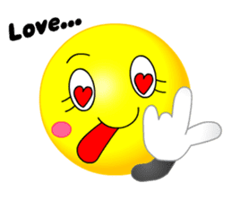 kawaii Smiley Face 3D(Greeting/English) sticker #6438818