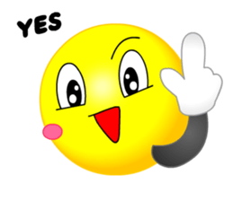 kawaii Smiley Face 3D(Greeting/English) sticker #6438820