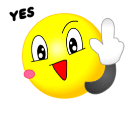 kawaii Smiley Face 3D(Greeting/English) sticker #6438820